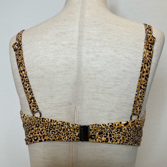 Seafolly Animal Print Bikini Top Adjustable Straps Wired Bust Size 8 - Picture 4 of 8